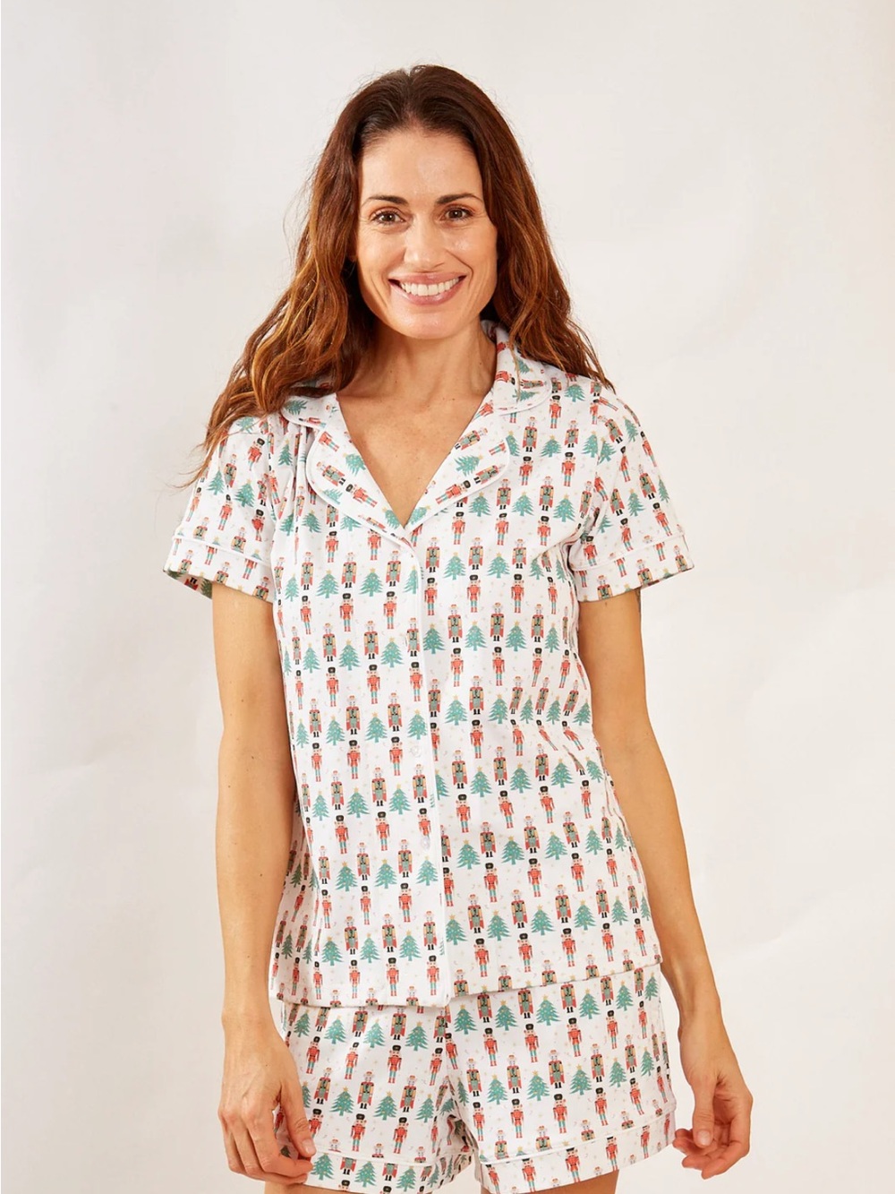 Ro’s Garden Cora short pajama set- Nutcracker Holly